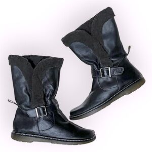 Dr. Martens Brielle Broadway ankle Boots,black, faux fur lining unisex 8L/7M